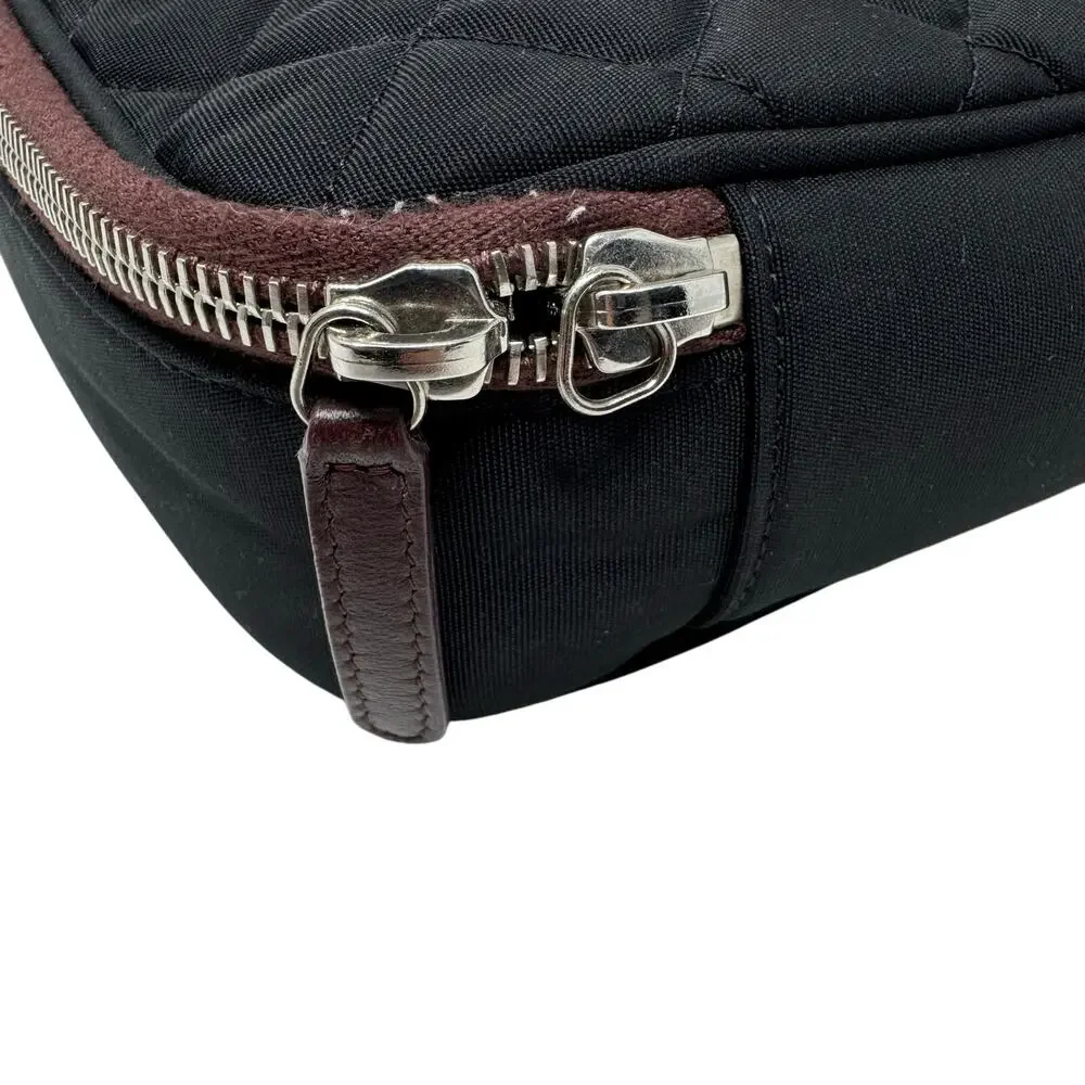 Chanel Quilted Nylon Laptop Case Black Burgundy Limited Edition 2012